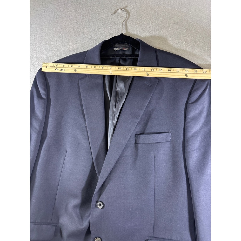 Lauren Ralph Lauren Mens 48R Dark Navy Blue 100% Wool Natural Stretch Blazer - Picture 15 of 16